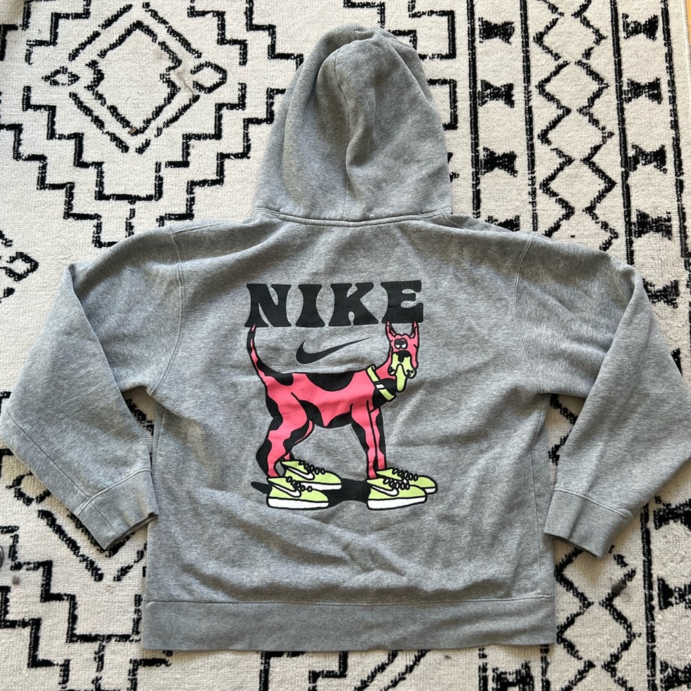 Nike SB Pink & Green Graphic Hoodie Sweatshirt